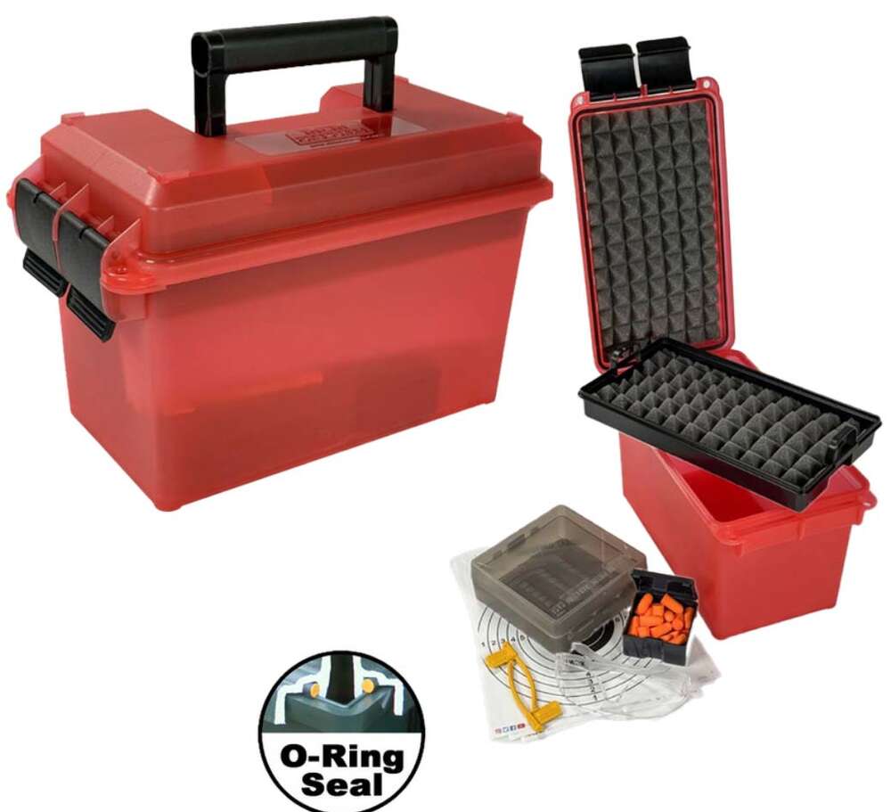 Misc. Accessories MTM Case Gard Ready Series MTM Pistol Range Kit CLR RED